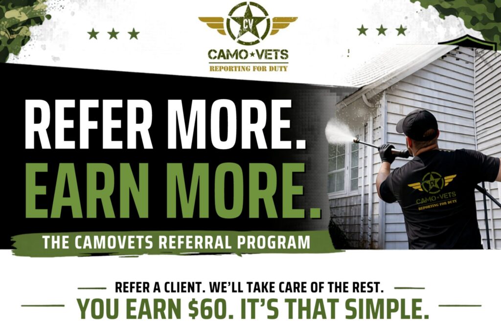 camovets power washing customer referral program ocean monmouth county nj