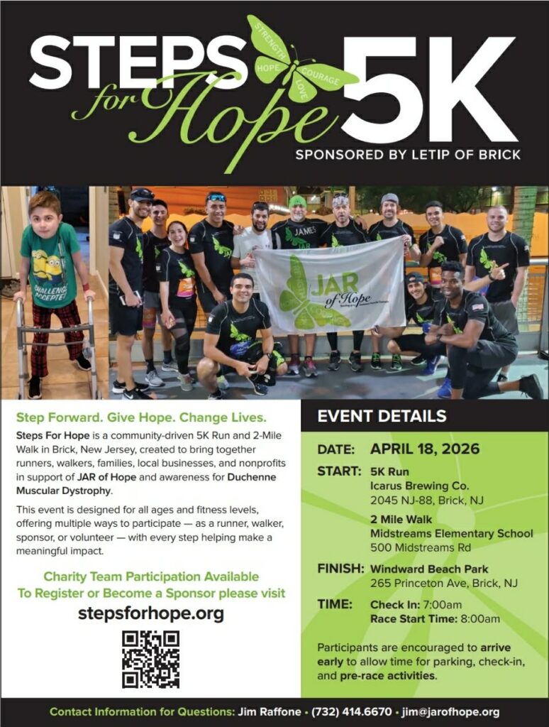 steps of hope fundraiser 5k brick nj